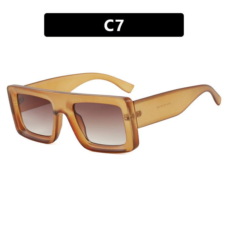 Damen modische quadratische Sonnenbrille mit robustem Rahmen und schützenden Gläsern Karnz