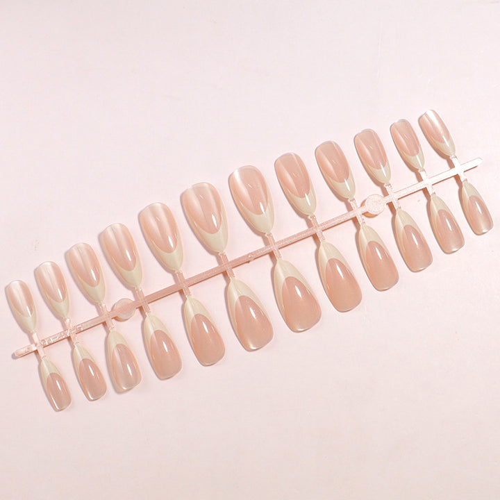 Glänzendes Langes Mandel-förmiges Press-On Nail Set Karnz