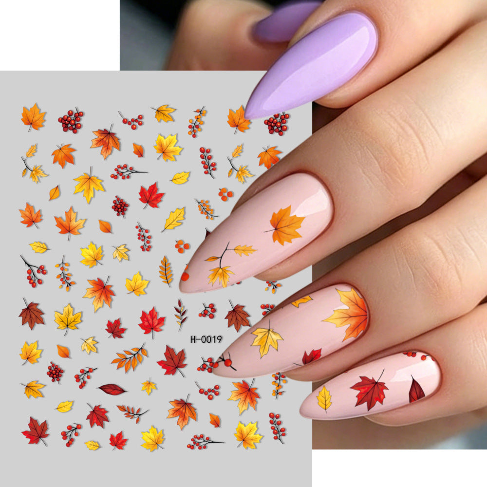 Herbstblatt Nagelkunst Transfer Decals