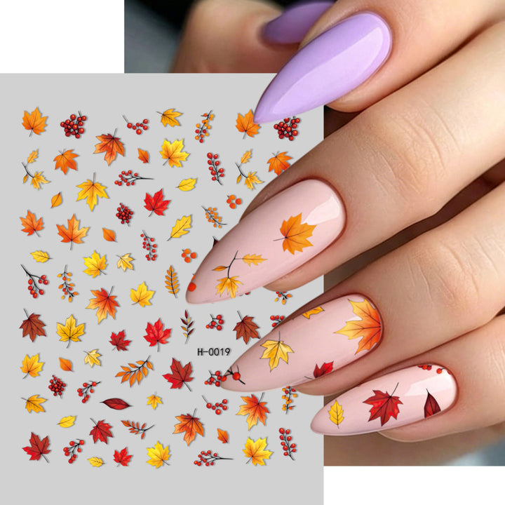 Herbstblatt Nagelkunst Transfer Decals