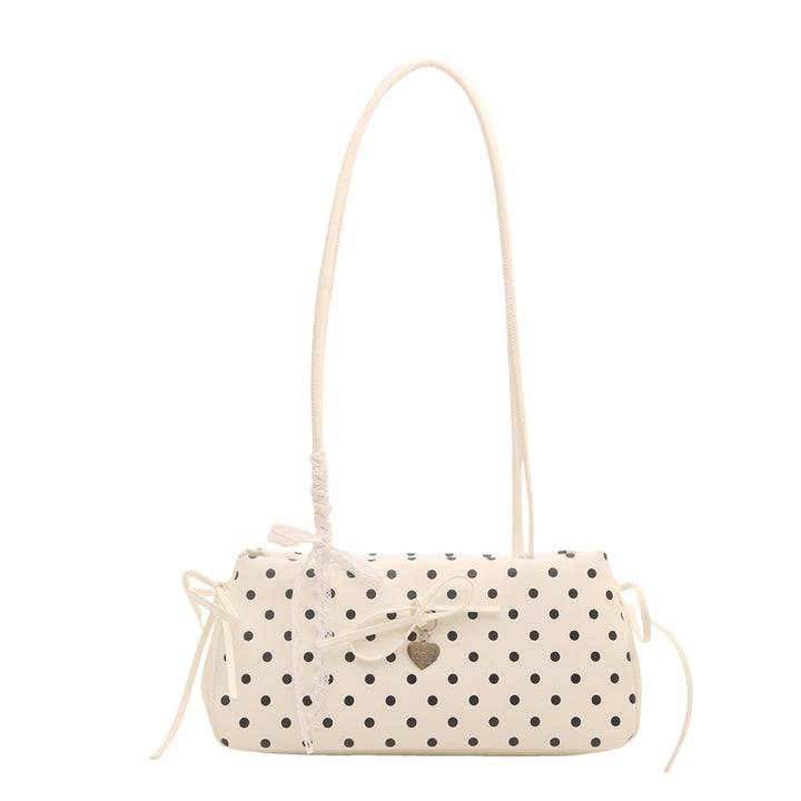 WoCharming Polka Dot Schleifen-Detail Handtasche Karnz