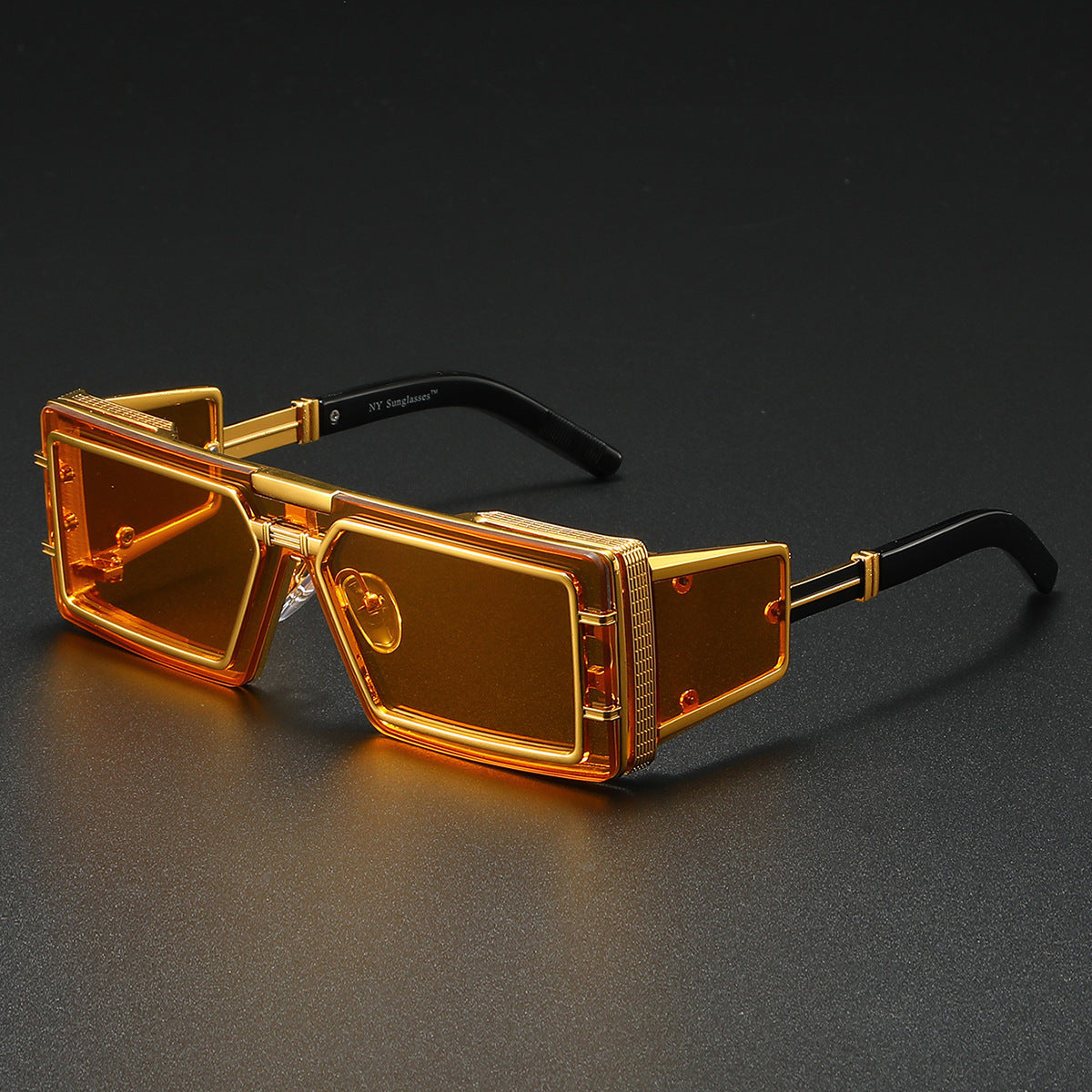 Damen Modische Designer-Sonnenbrille mit großzügigem Rahmen und stilvollem Akzent Karnz