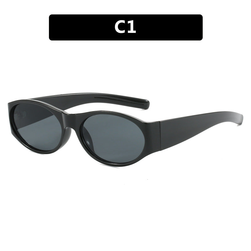 Damen modische Sonnenbrille mit elegantem, ovalem Design und UV-Schutz Karnz