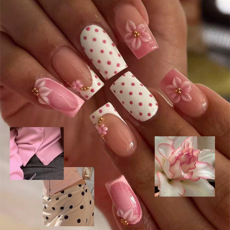 Blumenmuster Nagelspitzen Set Karnz