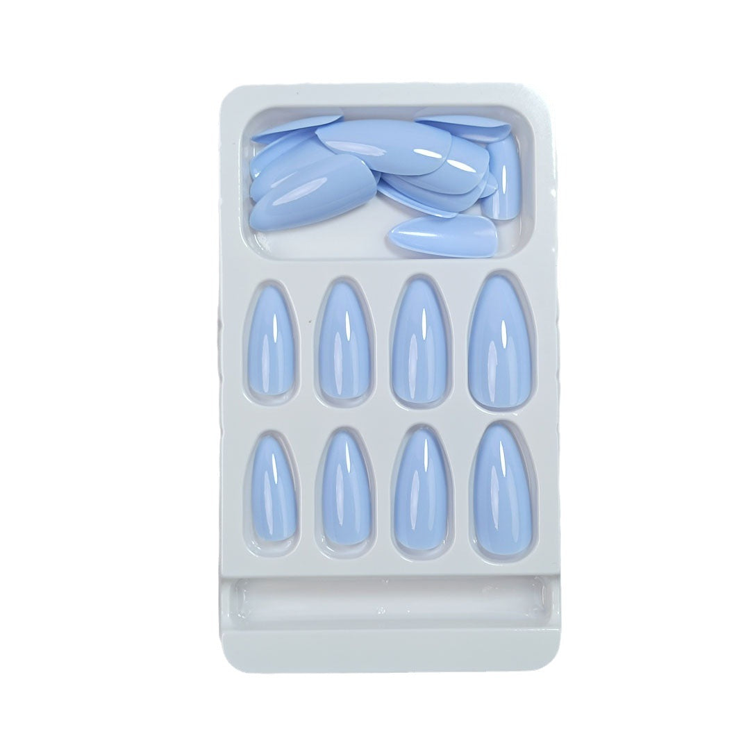 Premium Glossy Mandelförmige Press-On Nail Set Karnz