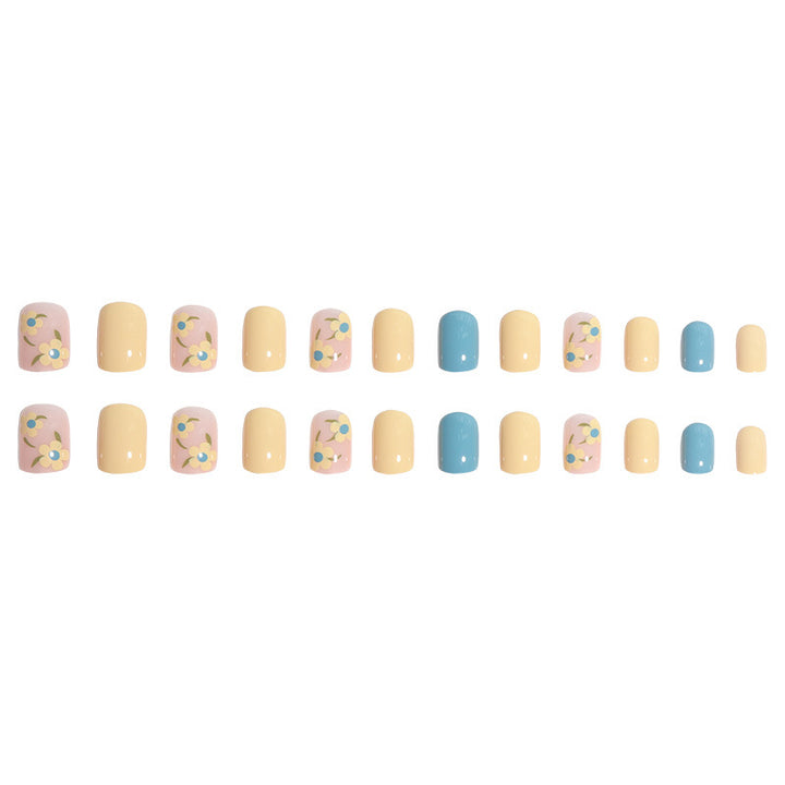 Blumen-Themen Press-On Nagelkunst Karnz