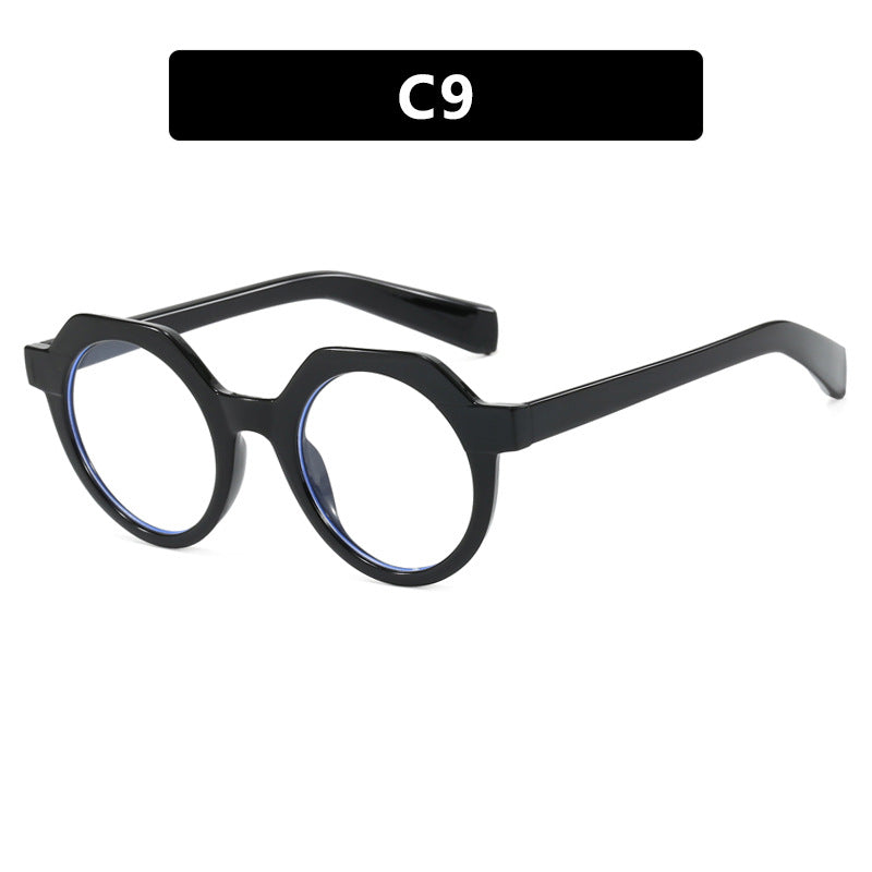 Damen extravagante runde Sonnenbrille mit farblich akzentuiertem Rahmen Karnz