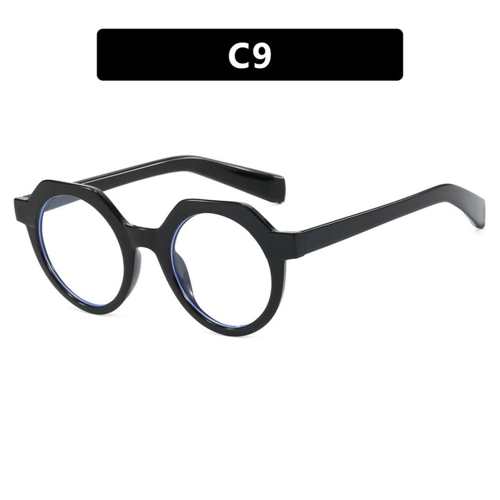 Damen extravagante runde Sonnenbrille mit farblich akzentuiertem Rahmen Karnz