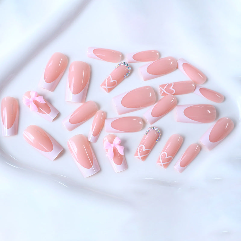 Elegante Französische Spitzen Acryl-Nagelverstärkungen Karnz