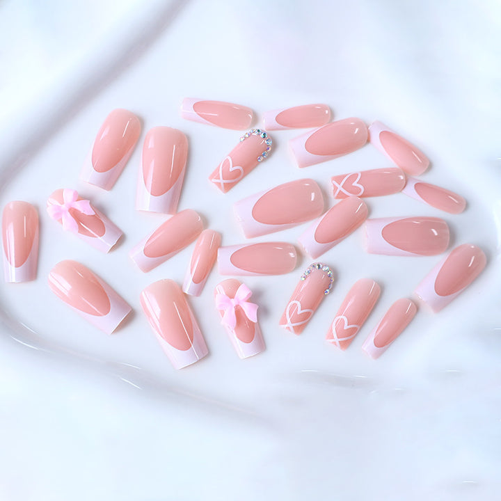 Elegante Französische Spitzen Acryl-Nagelverstärkungen Karnz