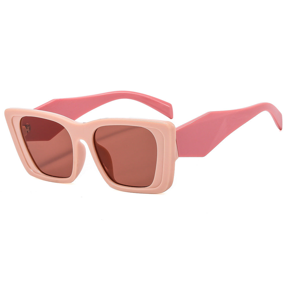 Damen oversized Designer-Sonnenbrille mit futuristischem Rahmen Karnz