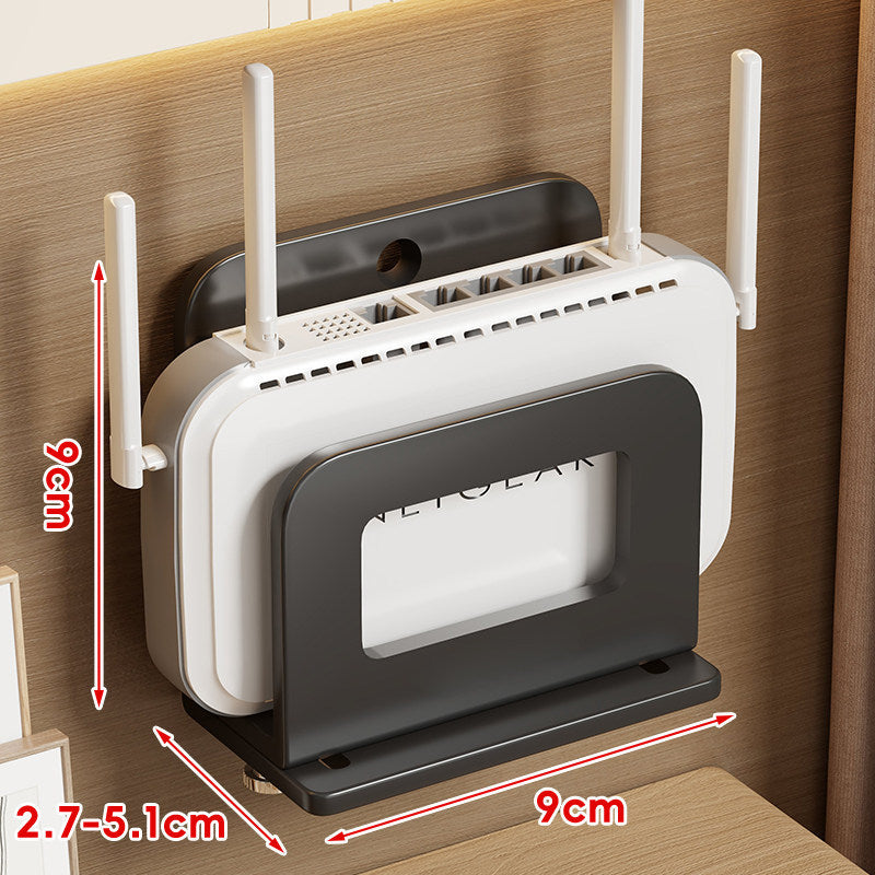 Wandmontierter belüfteter Router- und Modem-Organizer mit verstellbaren Montagehaltern