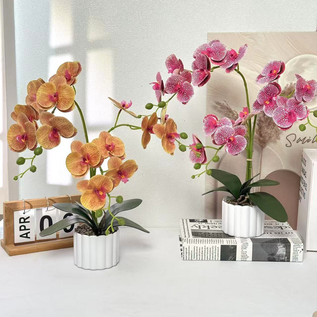 Realistische Künstliche Orchideenblumenanordnung für die Wohnkultur