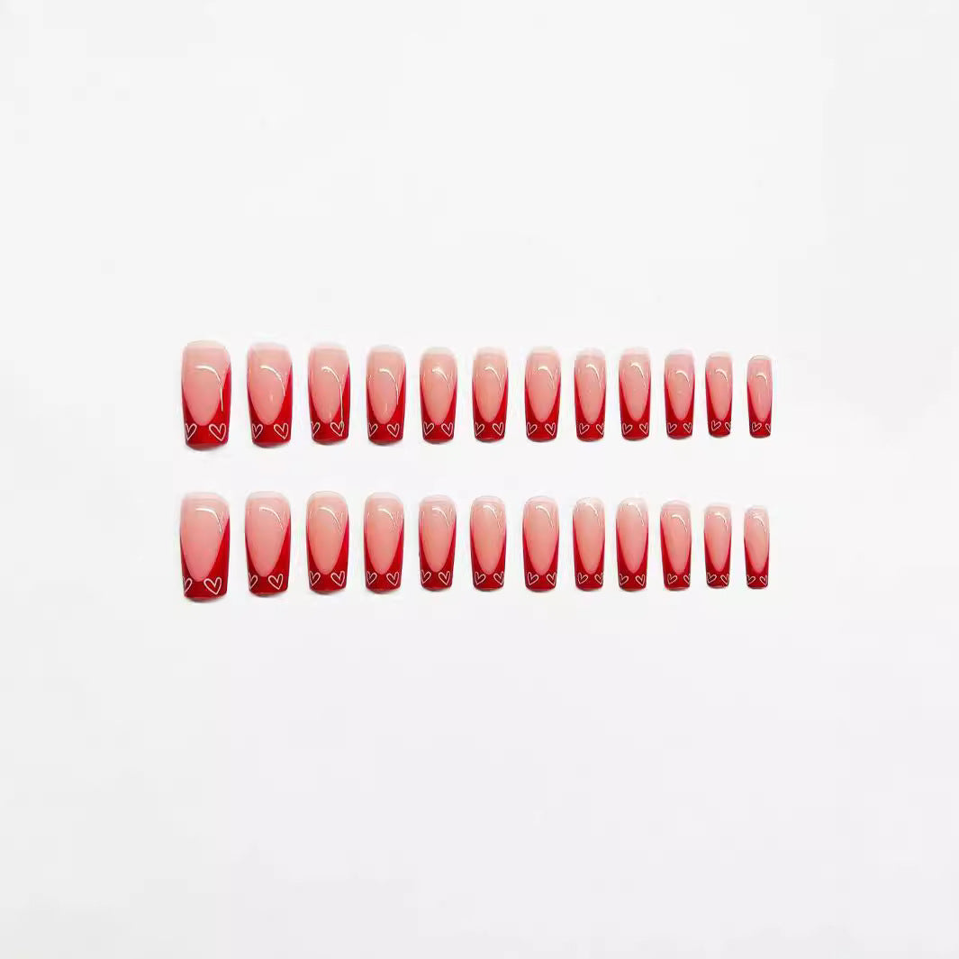 Kreative French Tip Nagelkunst Verlängerungen Karnz