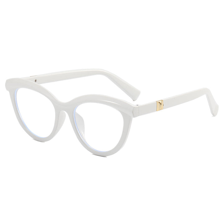 Damen Cat-Eye Brille mit feinem Rahmen und eleganten Akzenten Karnz
