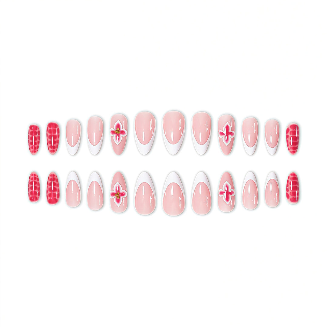Elegante Blumen Nagelkunst Karnz