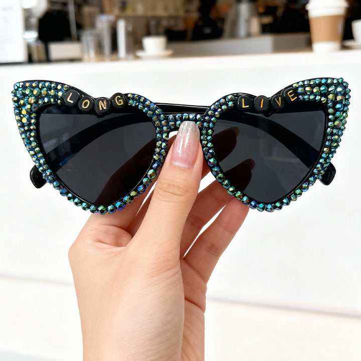 Statement Herzrahmen Sonnenbrille Karnz
