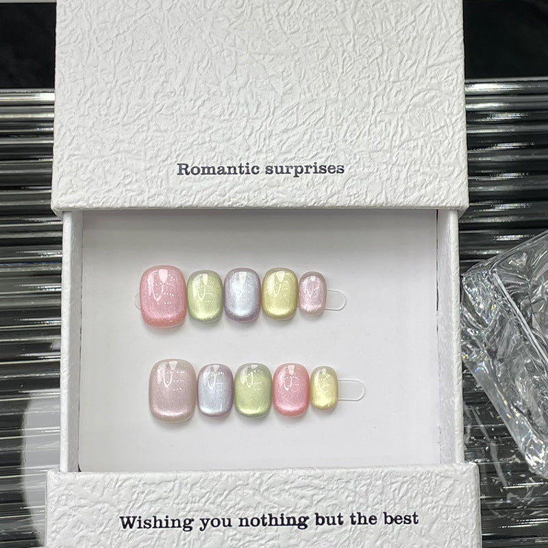 Pastell Glitter Press-On Nagelset
