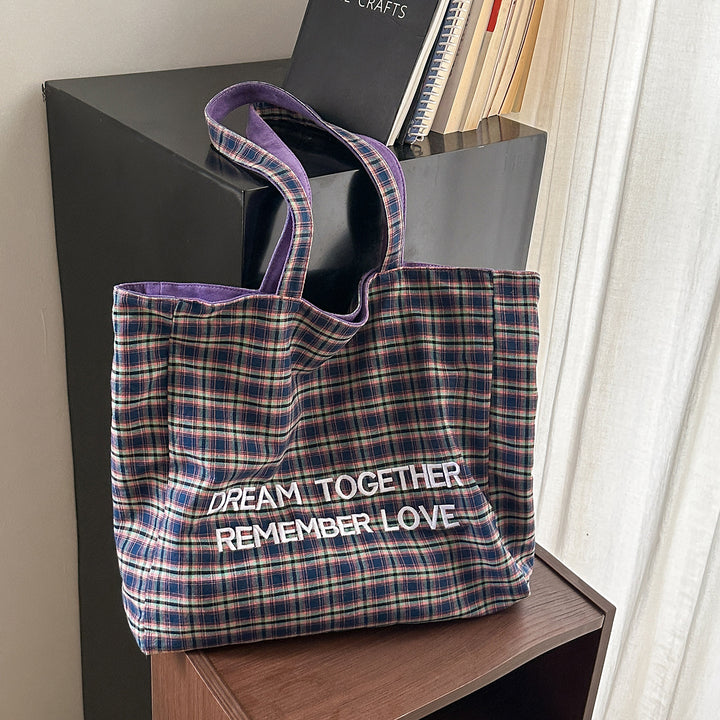Plaid gemusterte Tragetasche Karnz