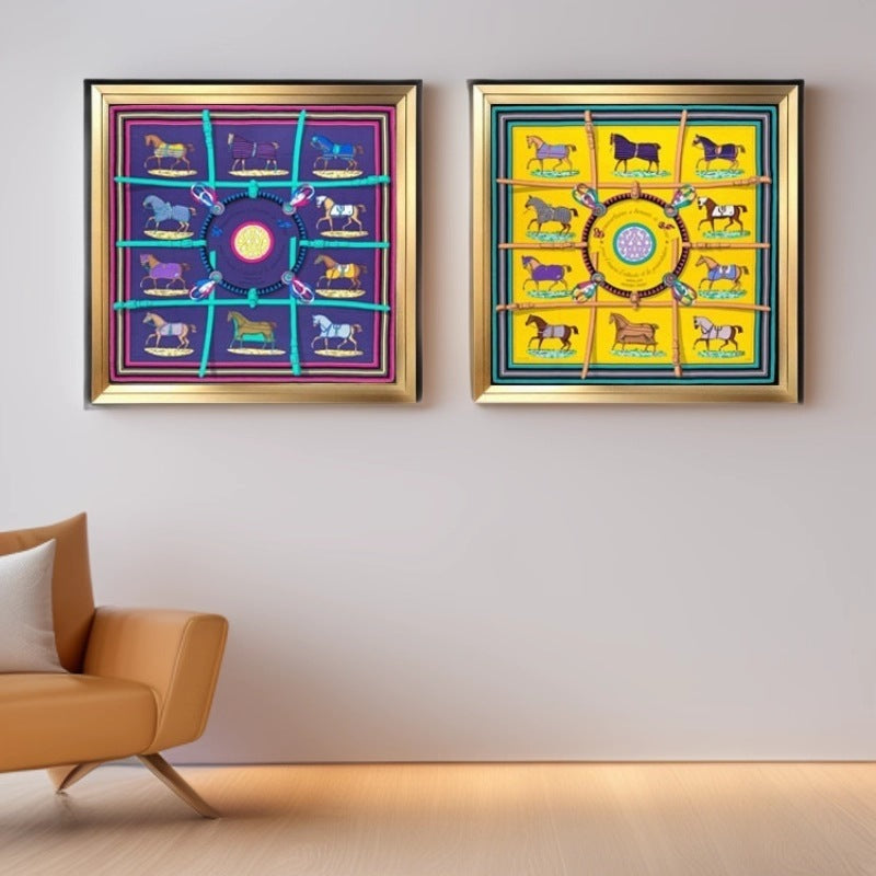 Alte gerahmte Tierkunstdruck
