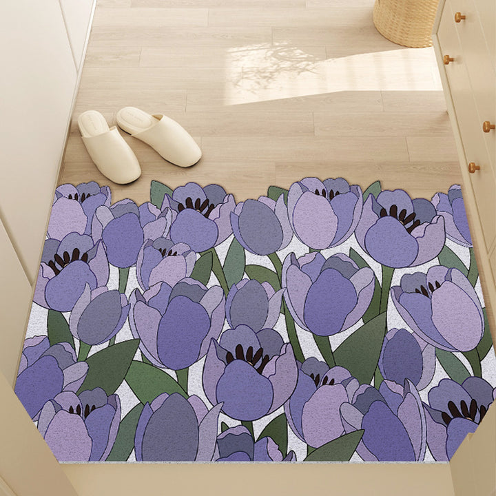 Blumenmuster rutschfeste Bodenschoner