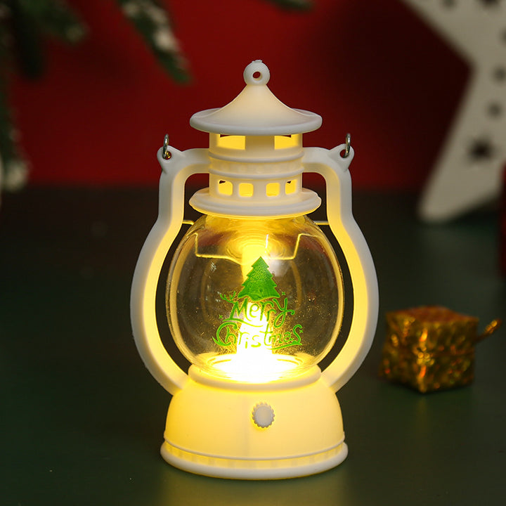 Dekorative Weihnachtslaterne mit Weihnachtsmann-Motiv Karnz