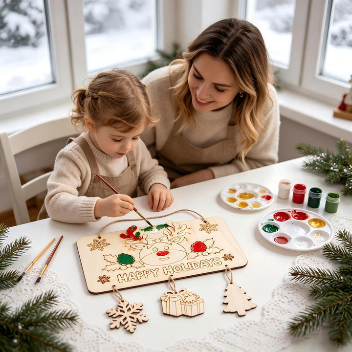 Holz Weihnachtsdeko Schild
