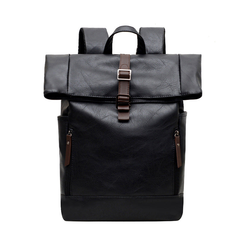 Vintage Leder Rolltop Rucksack Karnz
