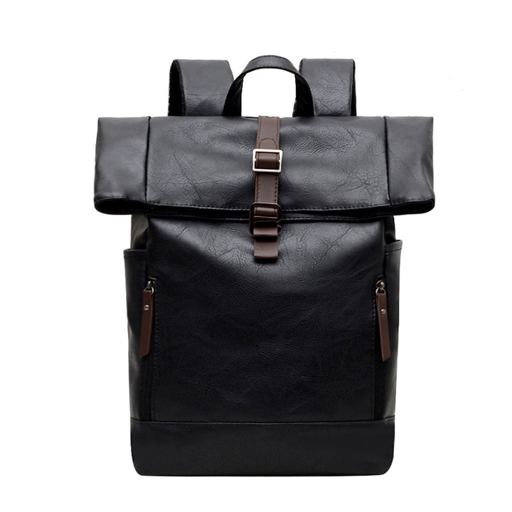 Vintage Leder Rolltop Rucksack Karnz