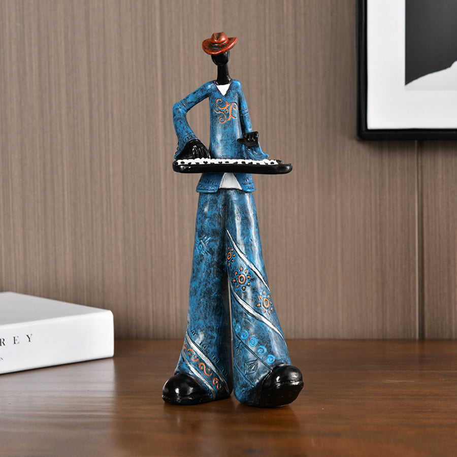 Harz Jazz Band Figurine - Vintage Musik Dekor Statue | Karnz