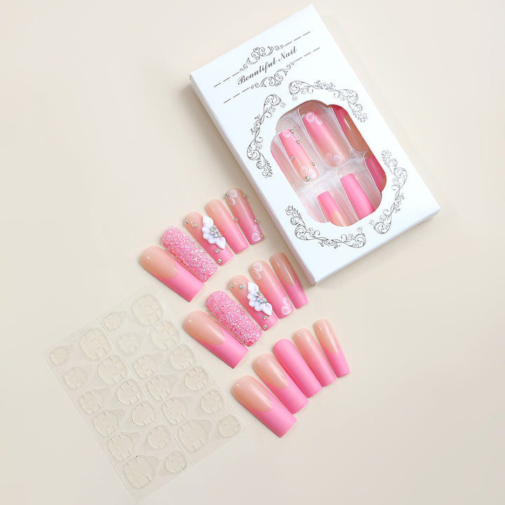 Dekoratives Press-On Nagelset mit Multi-Designs Karnz
