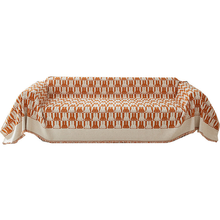 Gemütliche Kaninchenmuster Sofa-Wurfdecke