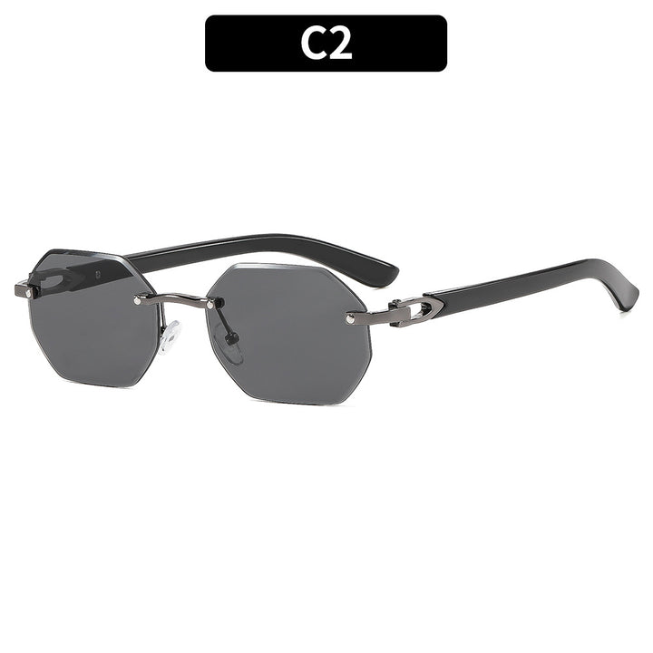 Achtkantige Sonnenbrille mit markanten Schildpatt-Akzenten
