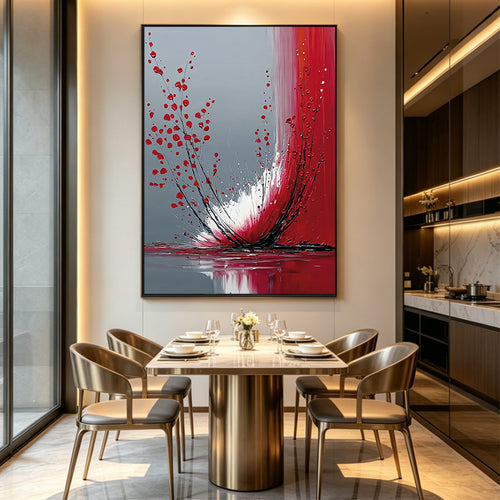 Modern Abstract Floral Leinwandkunstwerk