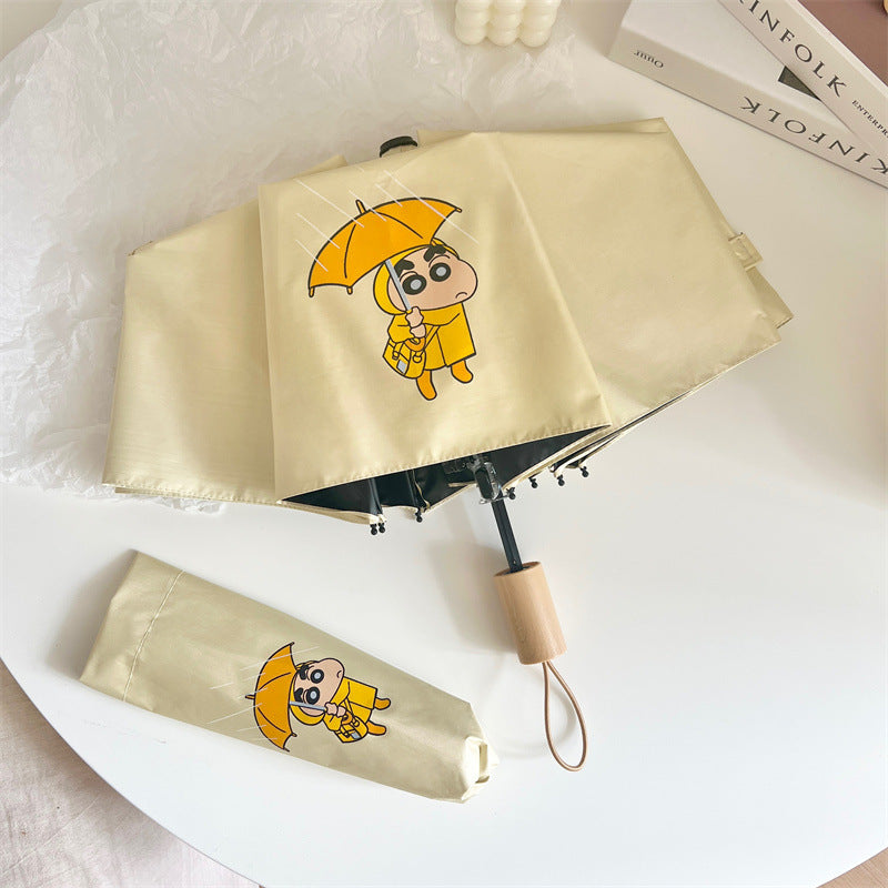 Damen Faltregenschirm mit kreativem Charakterdesign Karnz