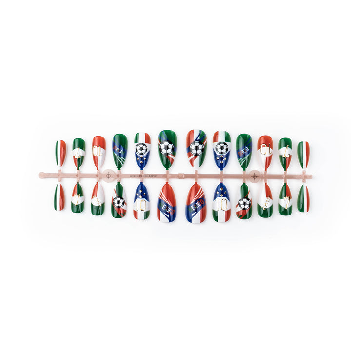 Sport-Themen Press-On Nail Art Set