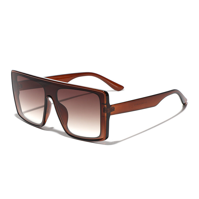Damen oversized quadratische Sonnenbrille mit luxuriösem Schildpatt-Design Karnz