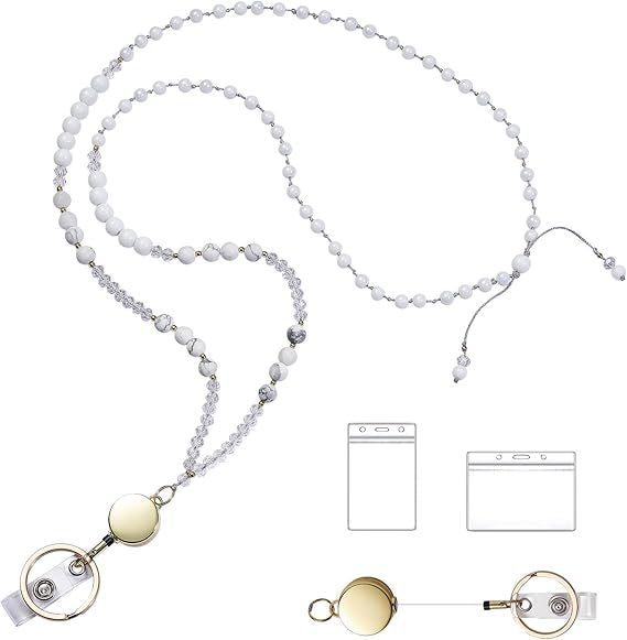 Perlenbrille Lanyard mit Rückzugclip Karnz