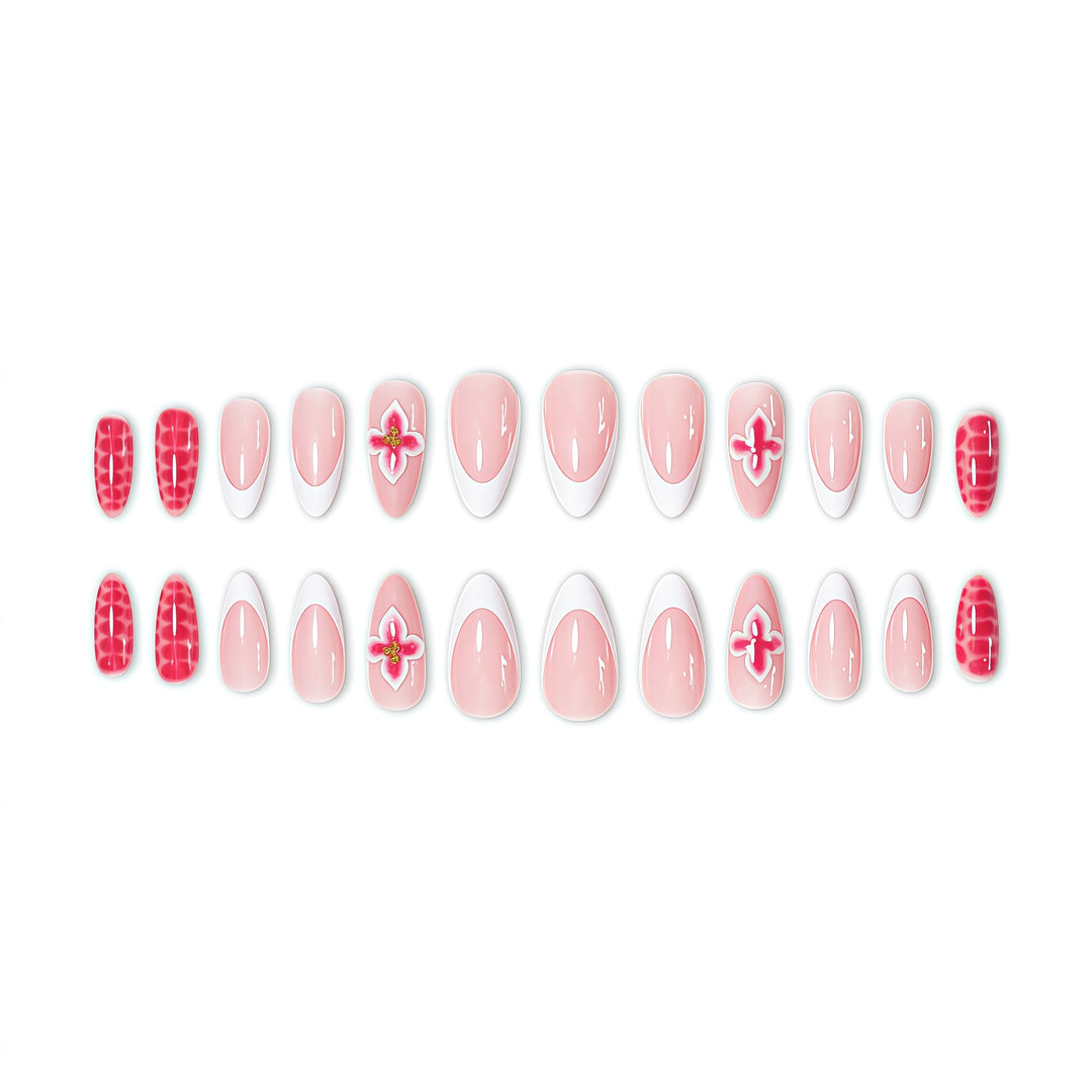 Florale Stiletto Nagelverstärkung Karnz
