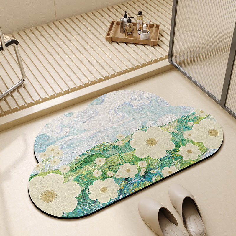 Florale Form Badezimmermatte