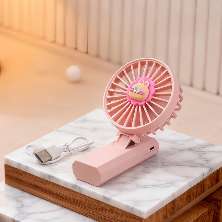 Damen Tragbarer Handventilator mit interaktivem Tiermotiv Karnz