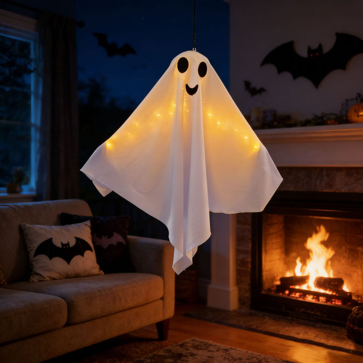 Dekorative Halloween Geistfigur mit LED-Beleuchtung