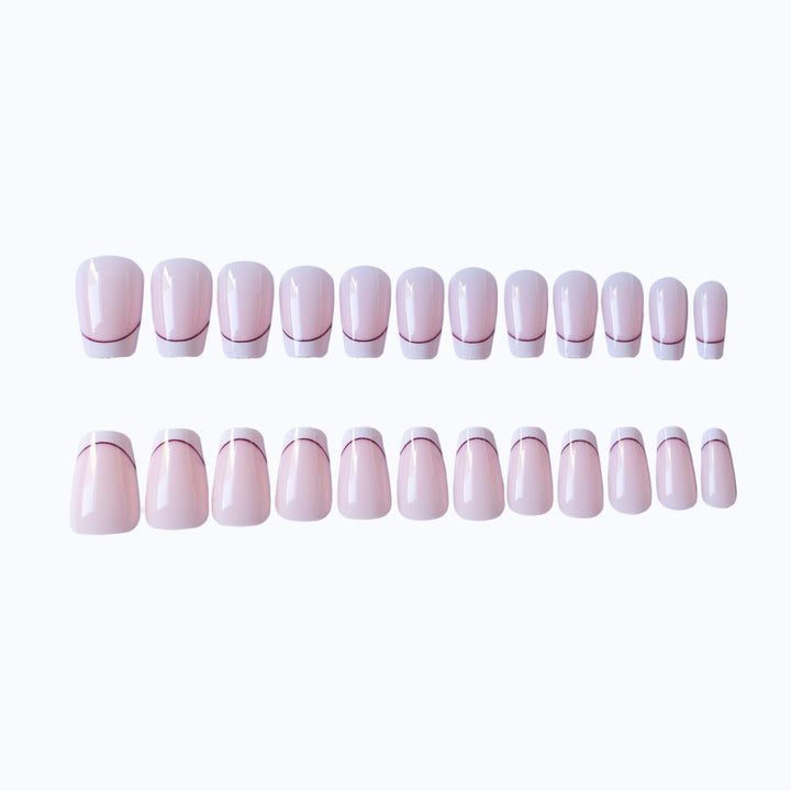 Elegante Franse Tipp Acryl Nagelkunst