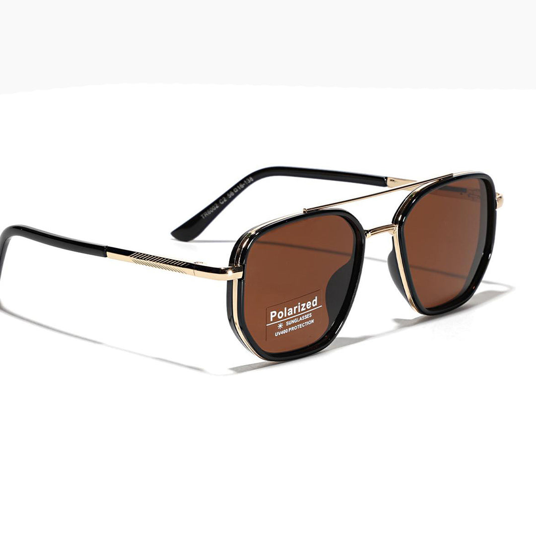 Damen Quadratische Sonnenbrille mit polarisierten Gläsern und elegantem Metallrahmen Karnz
