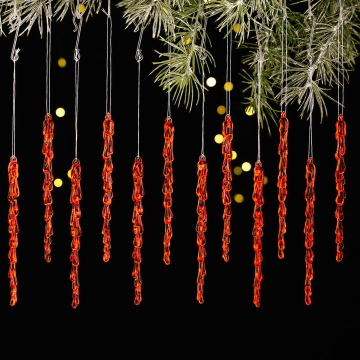 Dekorative Weihnachtslichterkette mit Eiszapfen-Design Karnz
