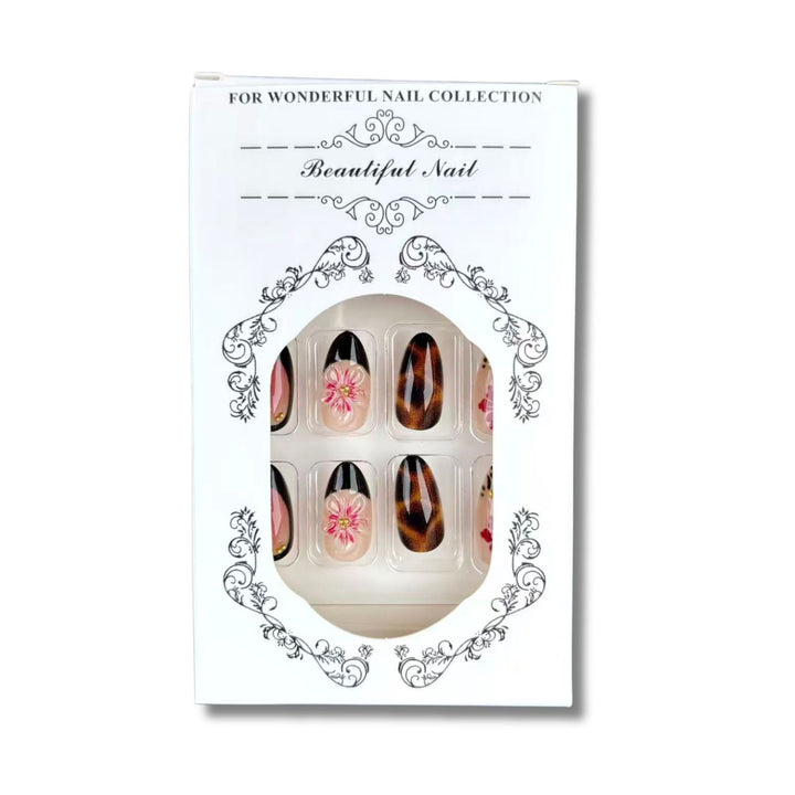 Künstlerisches Floral Press-On Nagelset 1790745789