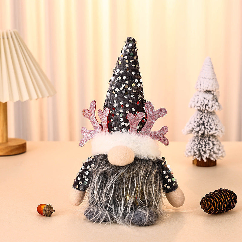 Dekorative Weihnachtsgnom Figur mit LED-Beleuchtung Karnz