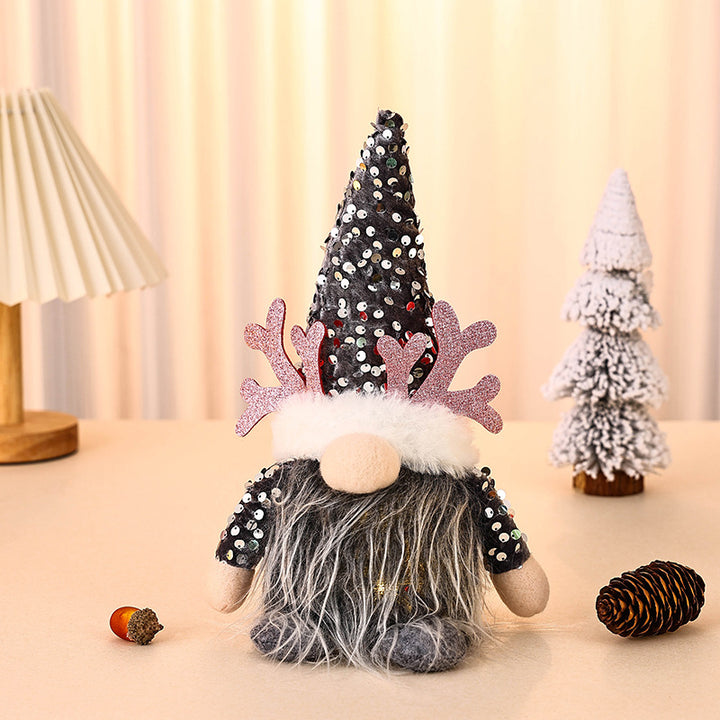 Dekorative Weihnachtsgnom Figur mit LED-Beleuchtung Karnz