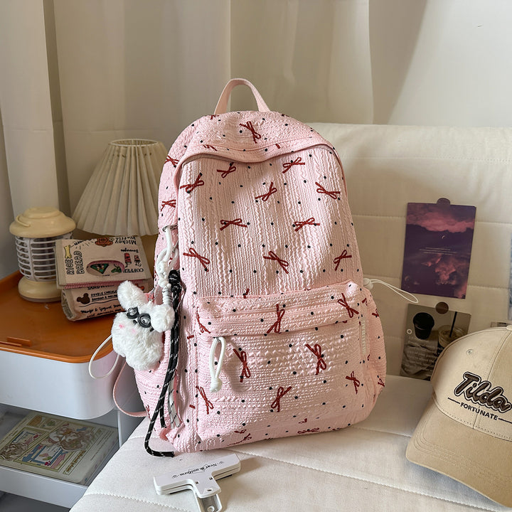 Süße Rucksack mit Schleifenmuster