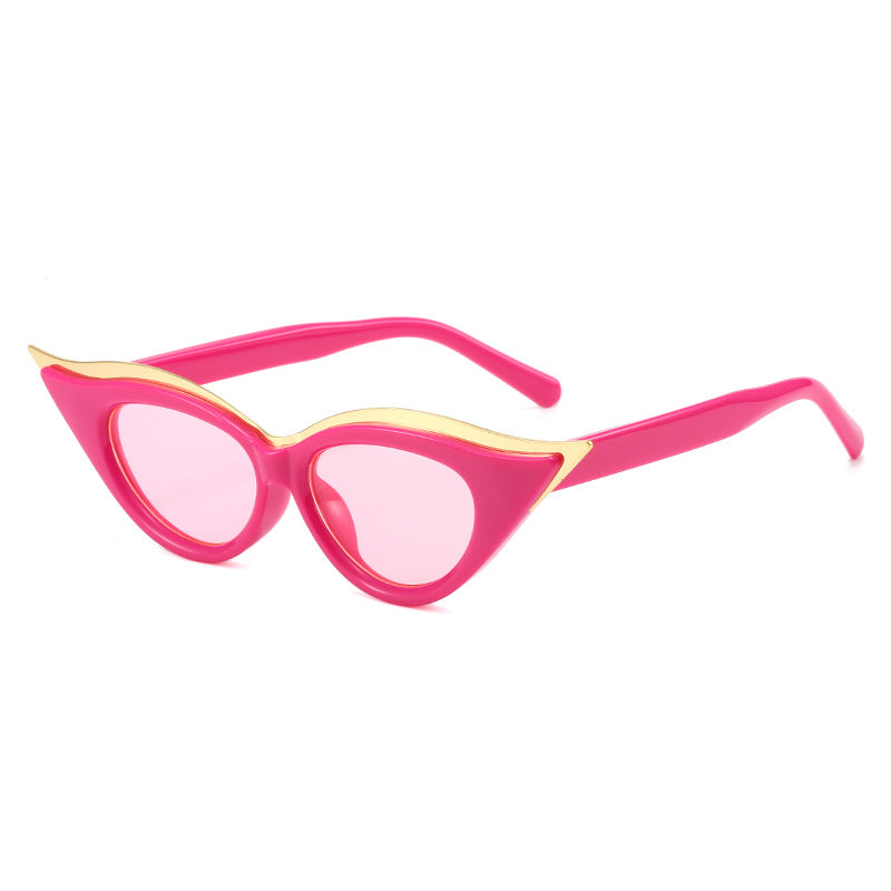 Damen Cat-Eye Sonnenbrille mit luxuriösen metallischen Akzenten Karnz
